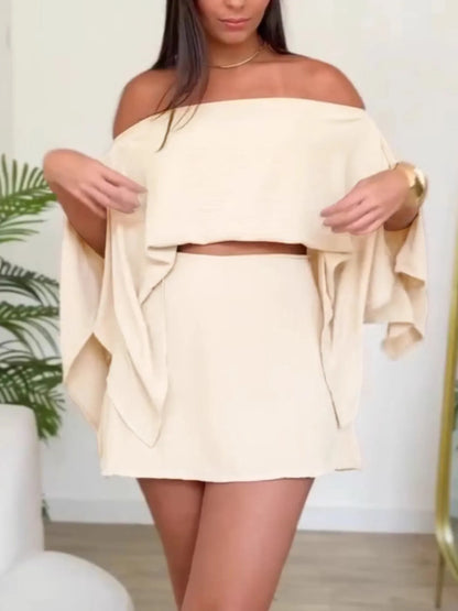 Side Slit Top and Mini Skirt Set See size chart under “more details” The Fashion Celestial
