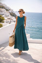 Mediterranean Contrast Color Vacation Dress – 7 Colors, S–3XL FitiqueFit