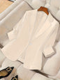 Women's Three-Quarter Sleeve Single-Button Casual Blazer FitiqueFit