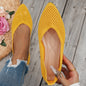 Women's Pointed Toe Flyknit Slip-On Loafers – Flat Casual Shoes FitiqueFit