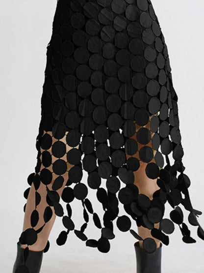 Fringe Midi Skirt See size chart under “more details” The Fashion Celestial