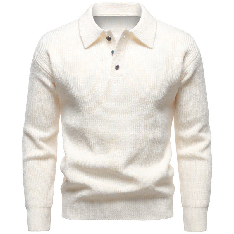 Men's British Fashion Polo Collar Sweater Grayceful LLC