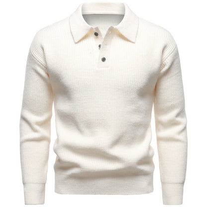Men's British Fashion Polo Collar Sweater Grayceful LLC