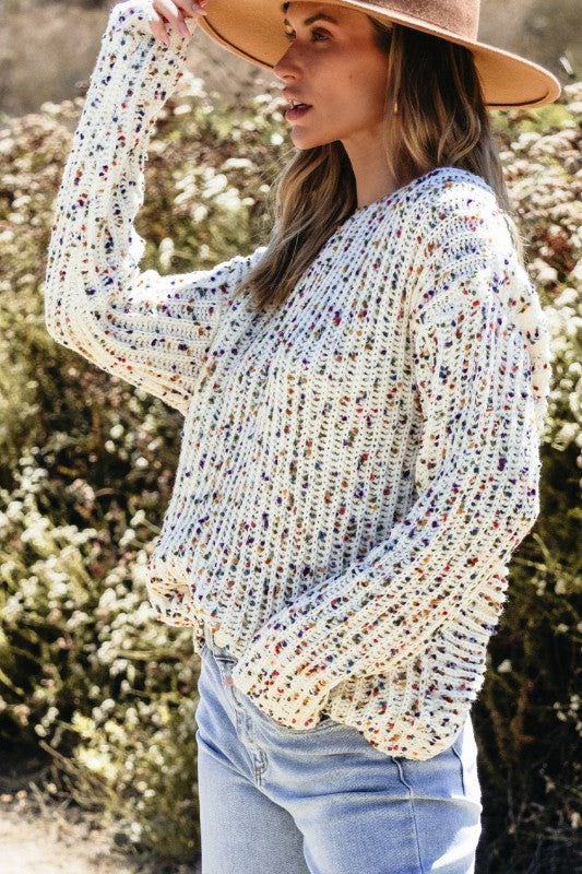 Scarlett Confetti Reversible Twist Sweater Shop Style & More | Fresh Looks, Everyday Deals & Free Shipping