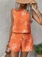 Women's Floral Print Tank Top & Shorts Two-Piece Set – Summer FitiqueFit