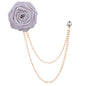 Men's Wedding Ceremony Groom Handmade Rose Chain Brooch NovaCart