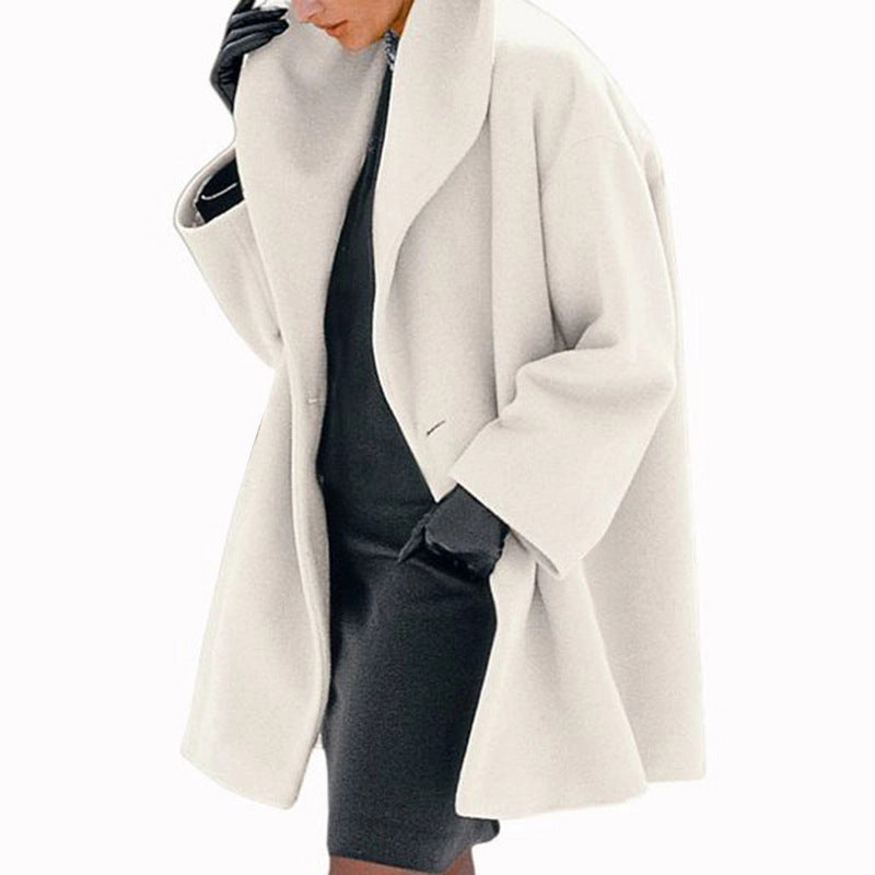 Plus Size Oversized Wool-Like Coat FitiqueFit
