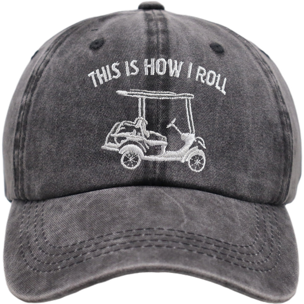 Funny Golf Cart Hat Adjustable Baseball Cap FitiqueFit