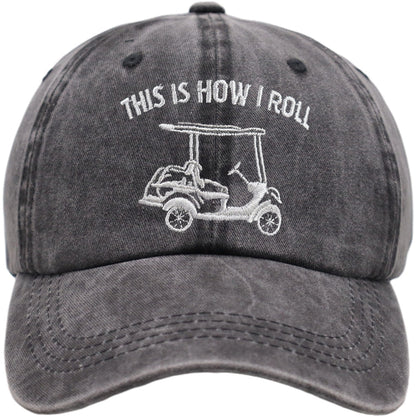 Funny Golf Cart Hat Adjustable Baseball Cap FitiqueFit