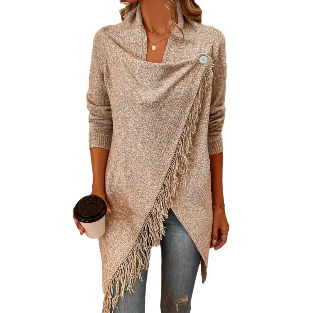 Autumn And Winter Loose Sweater Coat Plus Size Grayceful LLC