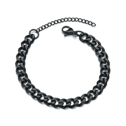 3/5/7/mm Fashion Simple Stainless Steel Cuban Chain Bracelet For Men And Women NovaCart