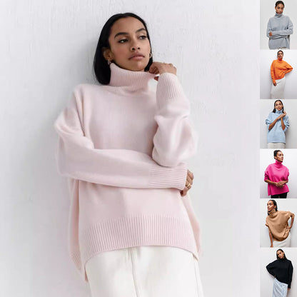 Winter Turtleneck Sweater Ins Solid Color Long Sleeve Pullover Top Women's Clothing Grayceful LLC