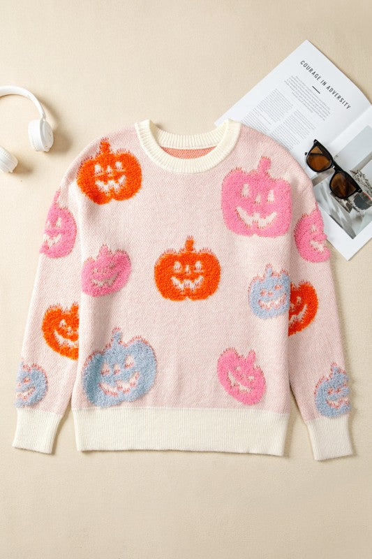 Halloween Pumpkin Crewneck Sweater Shop Style & More | Fresh Looks, Everyday Deals & Free Shipping