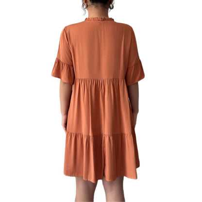 High-grade Simple Style Lace-up Solid Color Dress Women Grayceful LLC