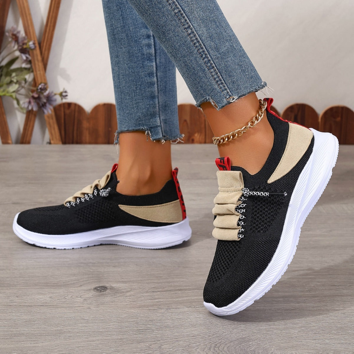 Women’s Non-Slip Round-Toe Casual Sneakers FitiqueFit