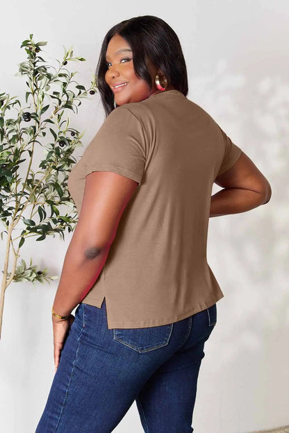 Basic Bae Full Size Round Neck Short Sleeve T-Shirt West2East Surf