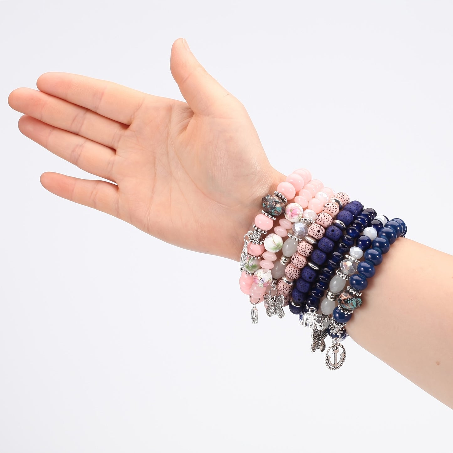 [Women's Bohemian Bracelet Set] Bohemian Bracelets Set for Women - Stackable Stretch Multilayer Beads Bracelet NovaCart