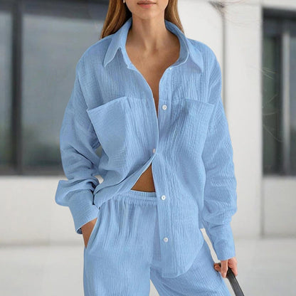 Women's Casual Solid Color Lounge Set FitiqueFit
