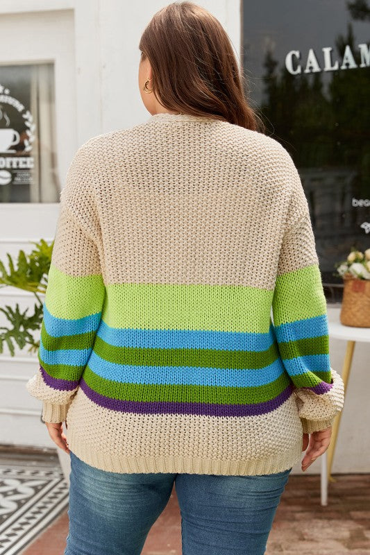 Plus Size Colorblock Crochet Open Front Cardigan Shop Style & More | Fresh Looks, Everyday Deals & Free Shipping