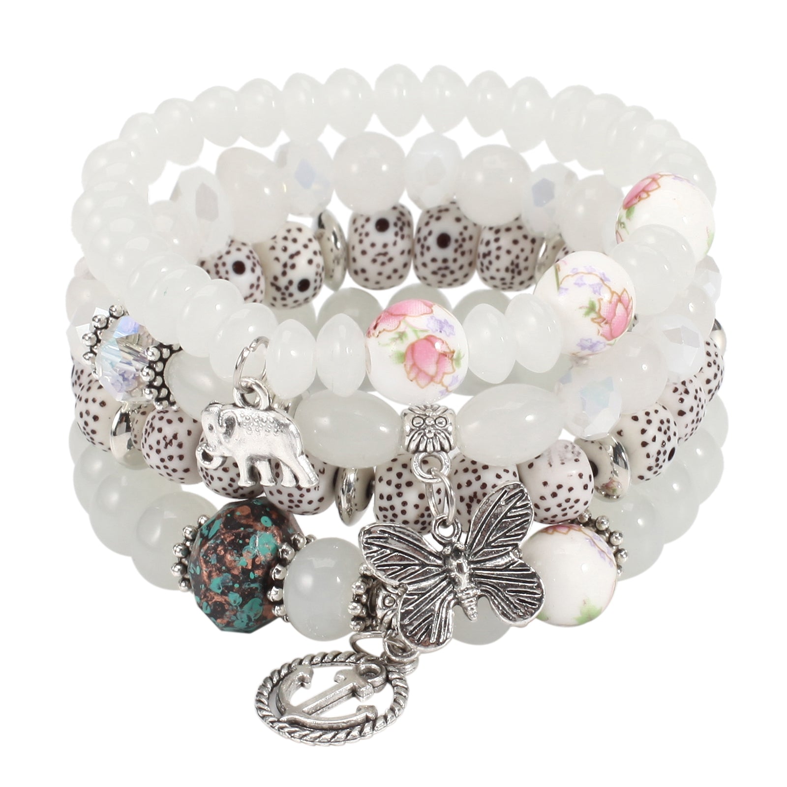[Women's Bohemian Bracelet Set] Bohemian Bracelets Set for Women - Stackable Stretch Multilayer Beads Bracelet NovaCart