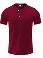 Men's Full Size Ribbed Button-Down Casual T-Shirt Plus Size New Era Fashion LLc