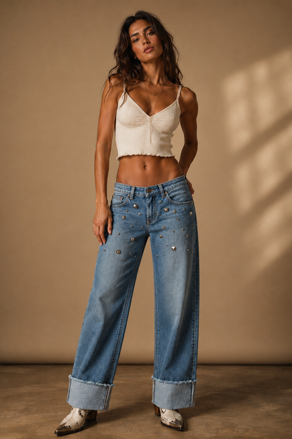 Silver Static Low Rise Jean- Medium Wash GJG DENIM