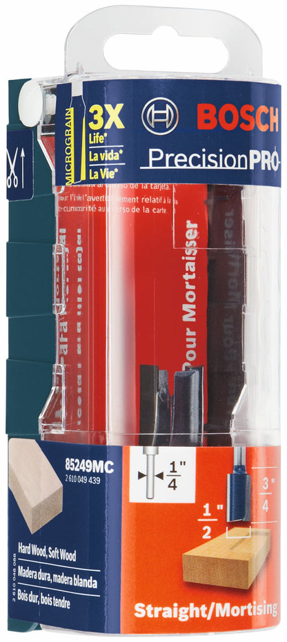 BOSCH 85249MC 1/2 In. x 3/4 In. Carbide-Tipped Hinge Mortising Router Bit VM Hardware