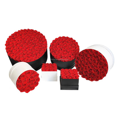 Elegant Custom Logo Preserved Roses Gift Box - Perfect for Mother's Day and Special Occasions