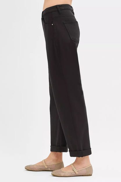 RISEN Tummy Control Mid Rise Ankle Barrel Relaxed Baggy West2East Surf