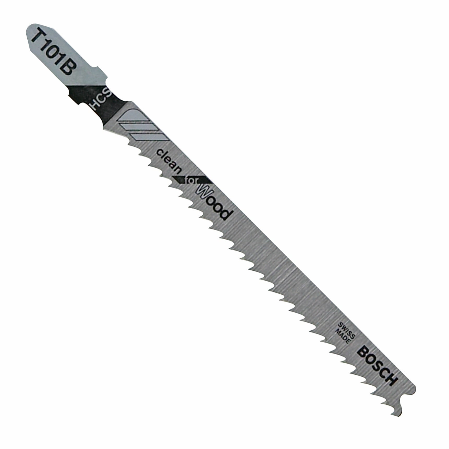BOSCH T101B 5 pc. 4 In. 10 TPI Variable Pitch Clean for Wood T-Shank Jig Saw Blades VM Hardware