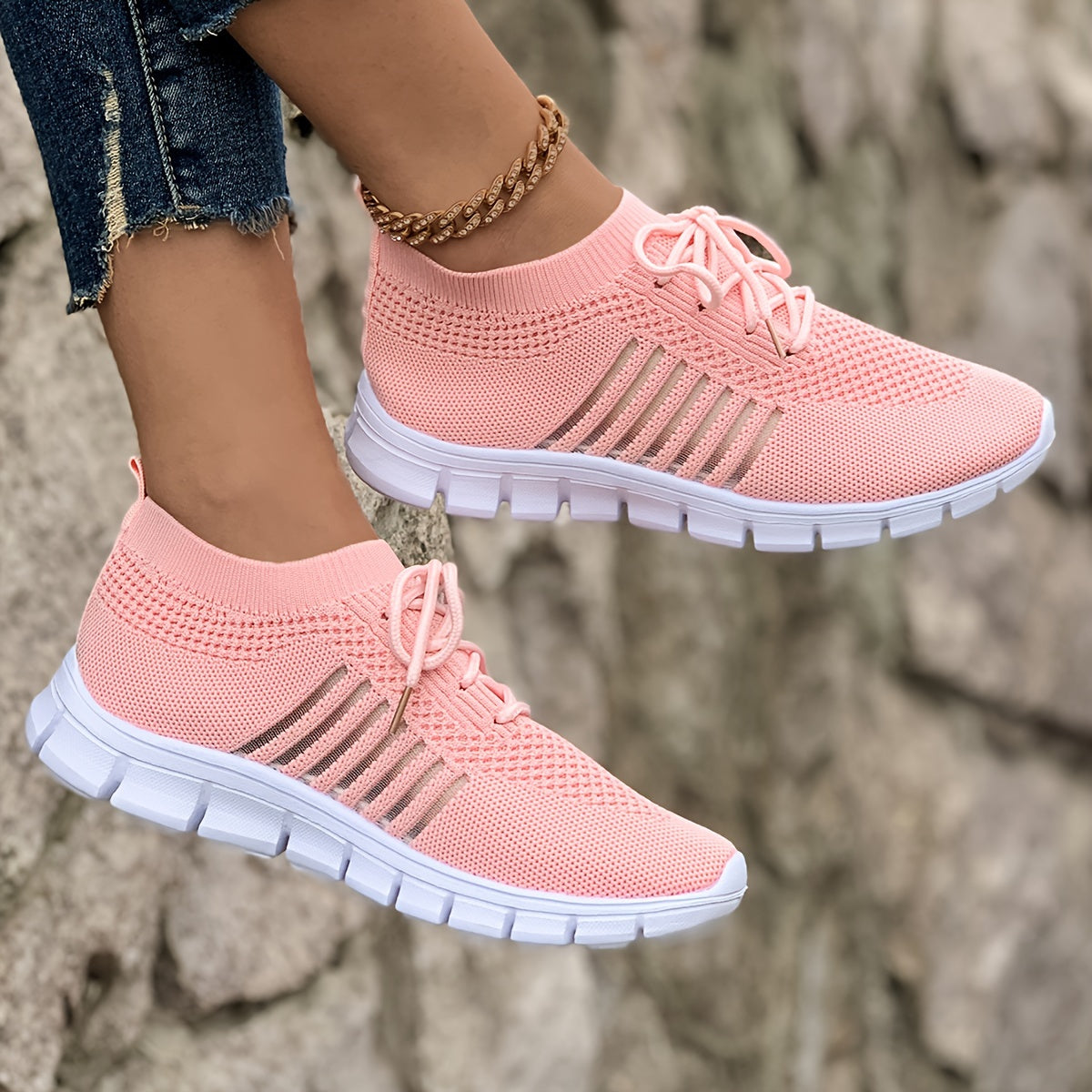 Flying Weave Casual Sneakers, Women Shoes NovaCart