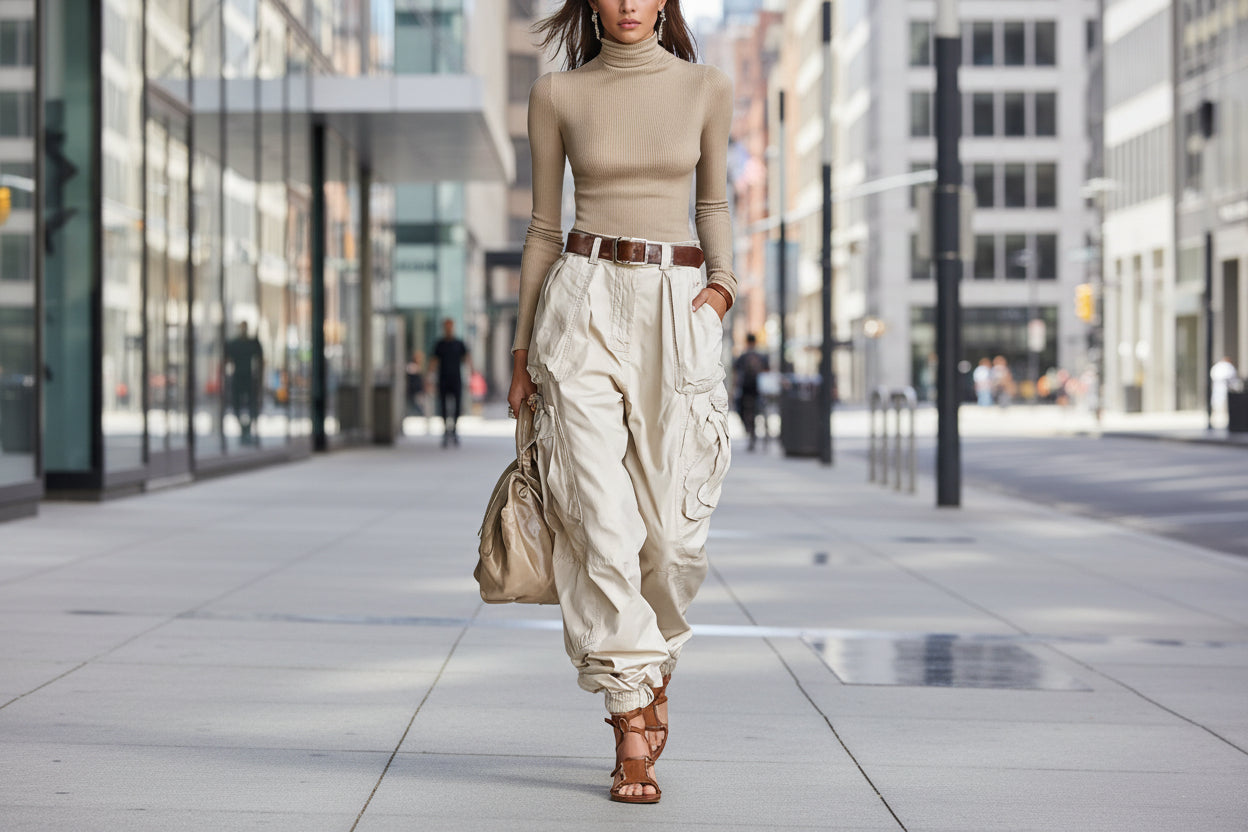 Women’s High-Waist Loose Fit Wide-Leg Casual Trousers FitiqueFit