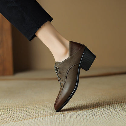 Women's Retro Strap Chunky Heel Pointed-Toe Shoes FitiqueFit