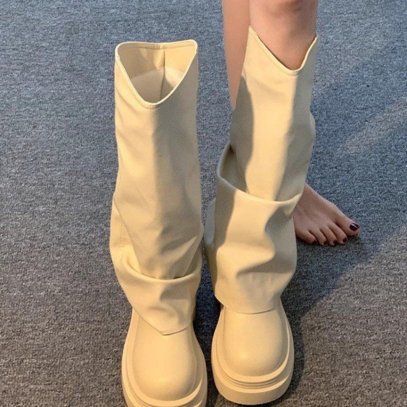 Women’s Platform Dress Boots – British Style Autumn/Winter FitiqueFit