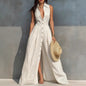 Women's High-Waist Lapel Shirt Maxi Dress – Elegant & Versatile FitiqueFit