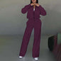 Women’s 2-Piece Zip-Up Sweatsuit Set — Jacket & Wide-Leg Sweatpants FitiqueFit
