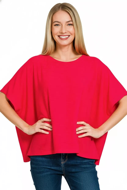 Zenana Round Neck Short Sleeve T-Shirt Montret