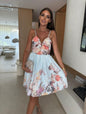 Women’s Fashionable Slim-Fit Printed Strap Dress FitiqueFit
