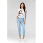 Women's Washed Lantern Denim Pants with Drawstring