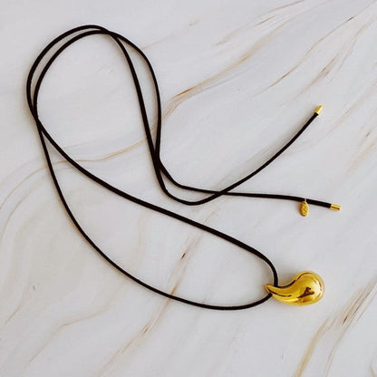 Black Leather Teardrop Necklace Shop Style & More | Fresh Looks, Everyday Deals & Free Shipping
