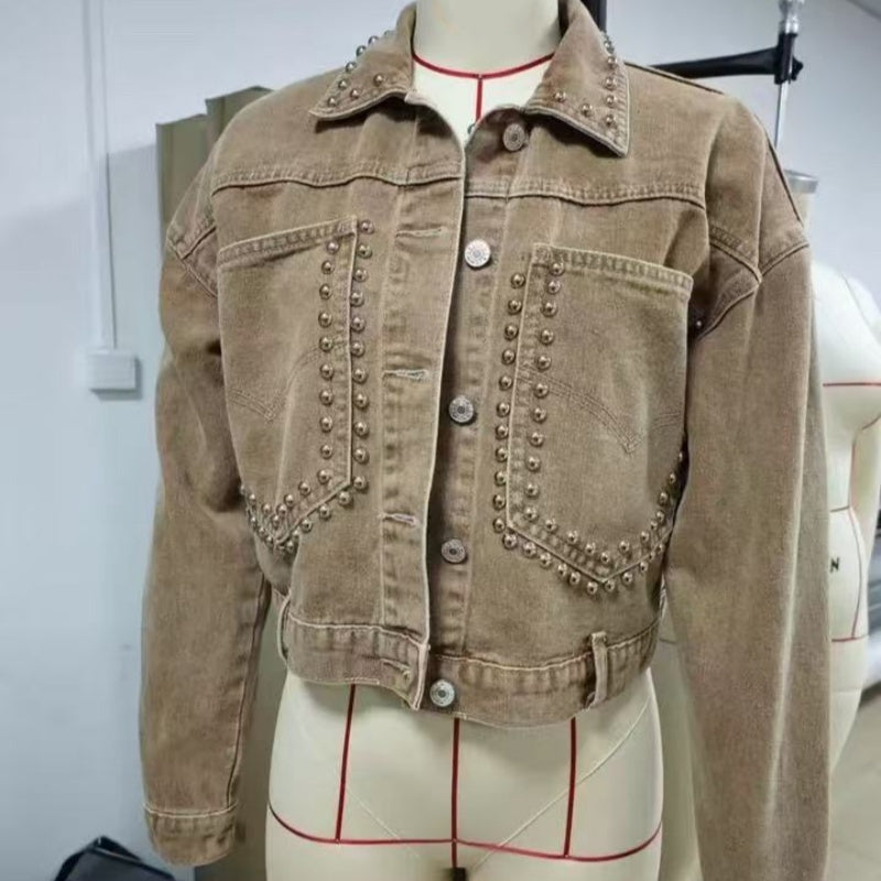 Women’s Studded Denim Jacket FitiqueFit