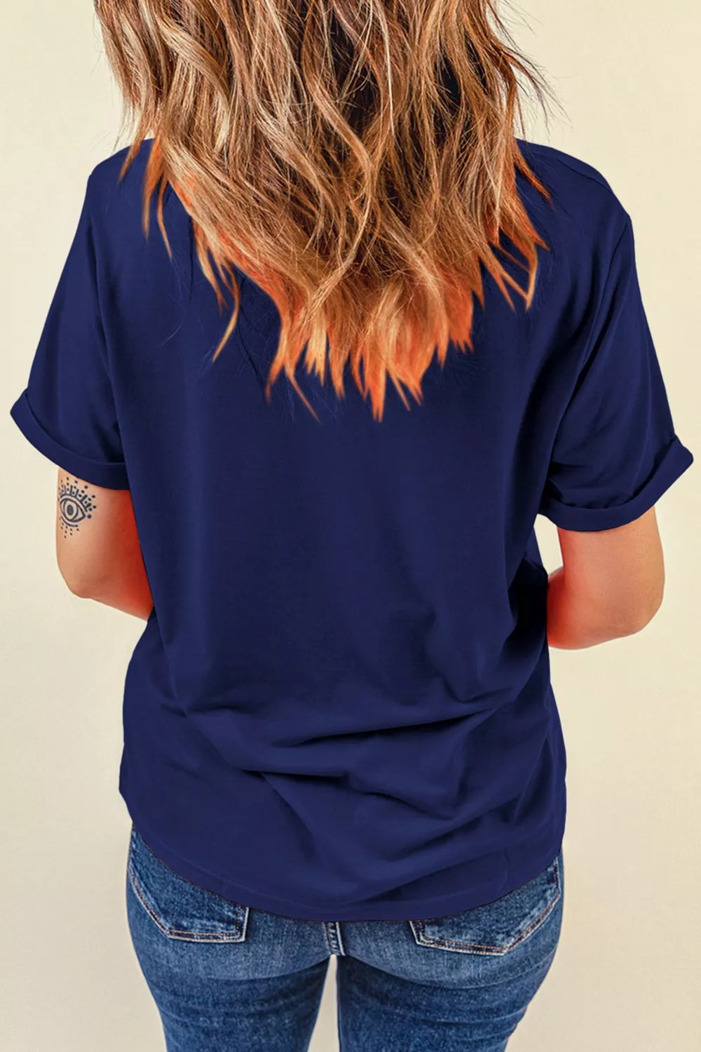 AMERICA Round Neck Relaxed T-Shirt New Era Fashion LLc