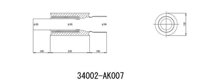 HKS Universal Ex H/M Sus 130-65 FR SPORT
