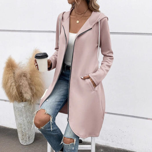 Street Zip Hooded Velvet-Lined Sweatshirt Women | Cozy Streetwear FitiqueFit