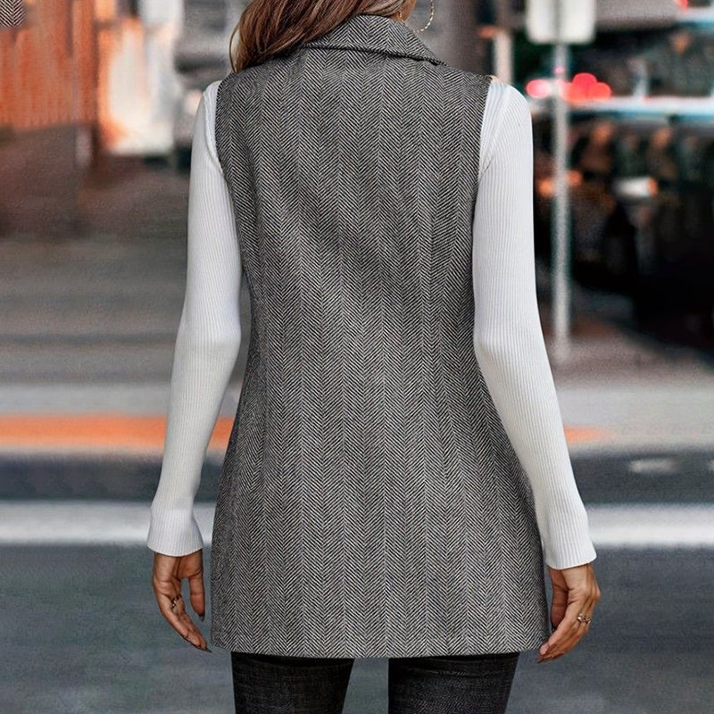 🖤 Women’s Sleeveless Blazer Vest – Trendy Business Casual FitiqueFit