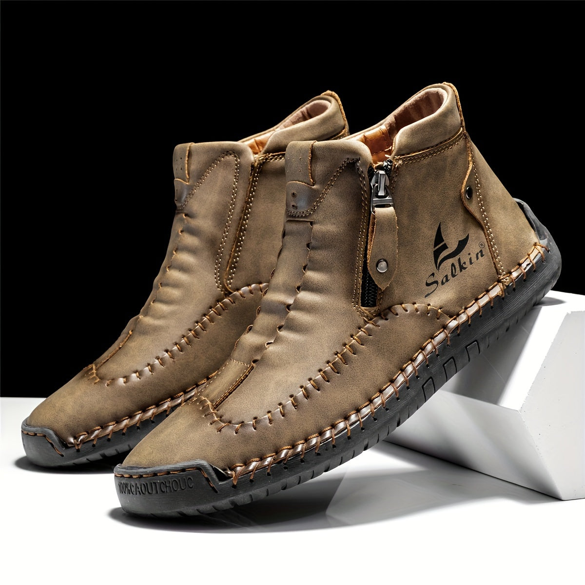 FLYLAND Fashion Vintage Chukka Boots Driving Walking Shoes Business Casual Ankle Boots Daily Work Office Shoes NovaCart