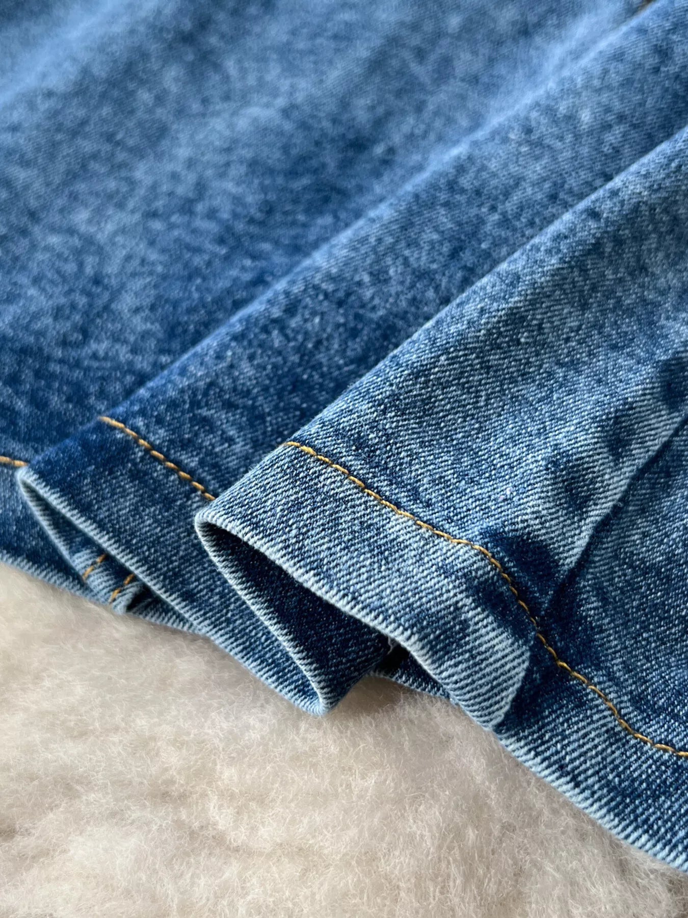 Frayed Denim Patchwork Top & Slit Maxi Skirt Denim Set New Era Fashion LLc