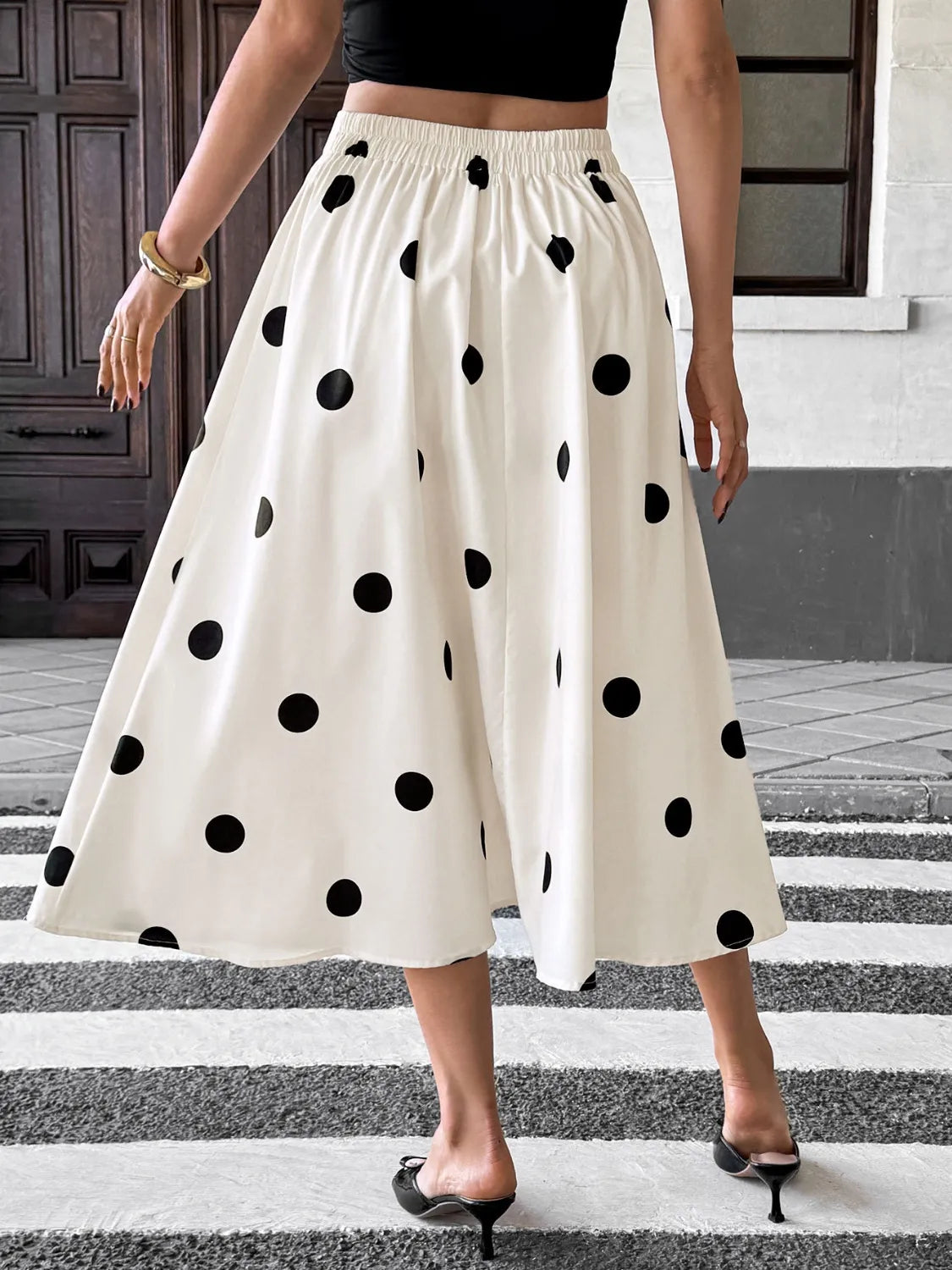 Polka Dot Skirt See size chart under “more details” The Fashion Celestial