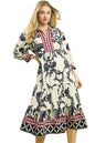 Umgee Boho Print Tiered Midi Dress West2East Surf