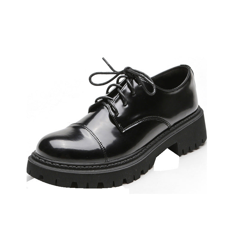 Women’s Solid-Color Retro Slip-On Platform Shoes FitiqueFit